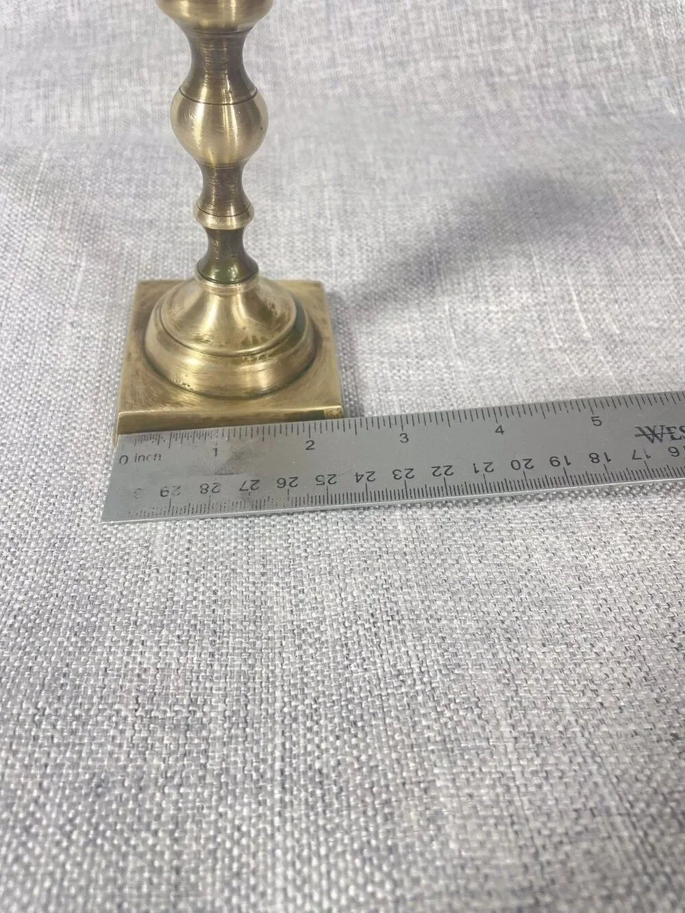 Vintage Solid Brass Candlestick 5” Tall Footed‎ Taper Candle Holders